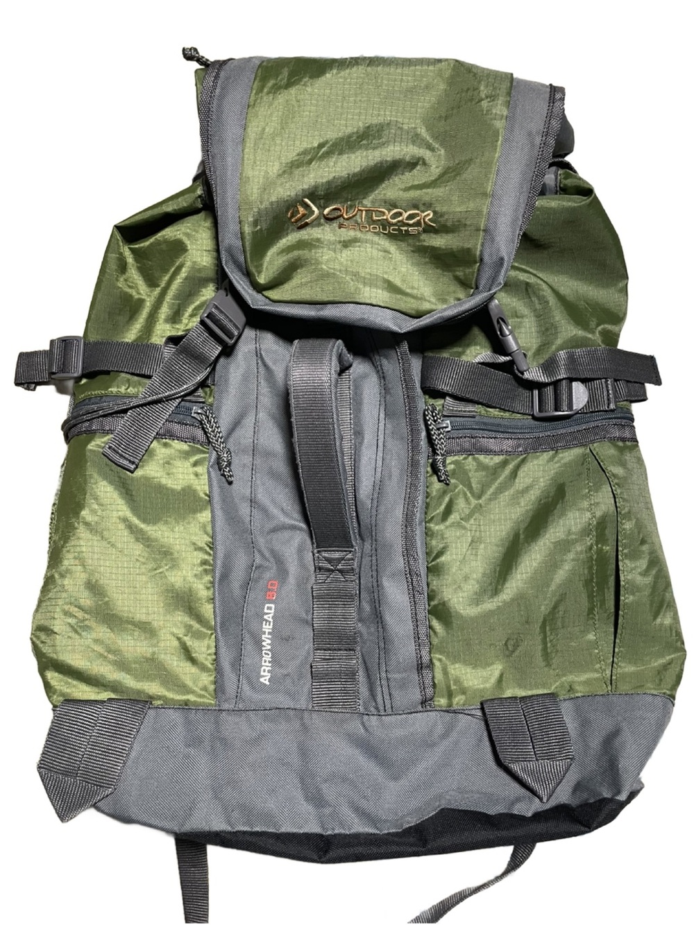 Outdoor Products Arrowhead 8.0 Large Green Nylon Hiking Backpack (Unisex)